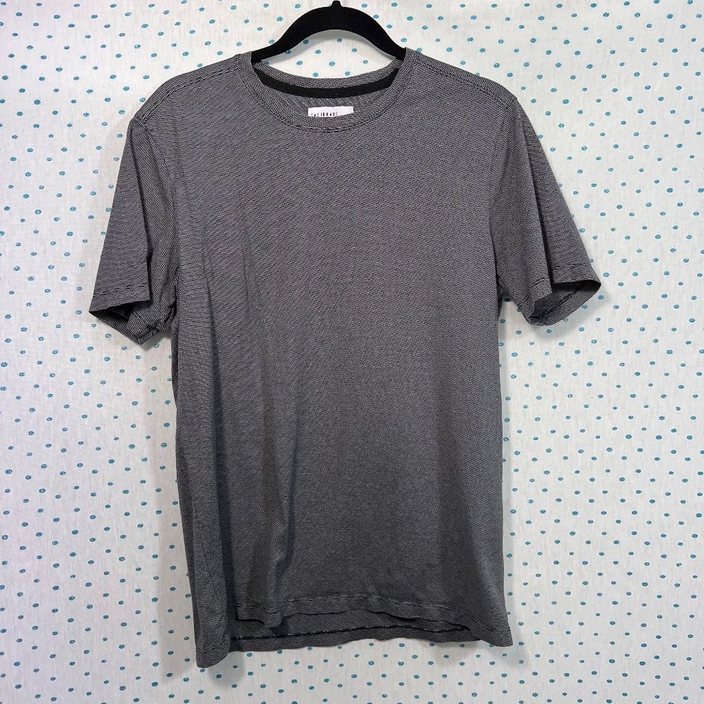 Calibrate Men's Geometric Black & White Crewneck T-Shirt